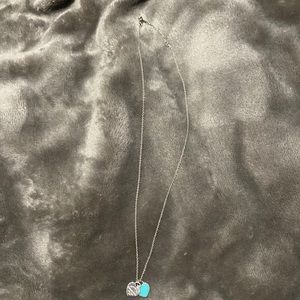 Return to Tiffany Mini Double Heart Tag Pendant in Silver